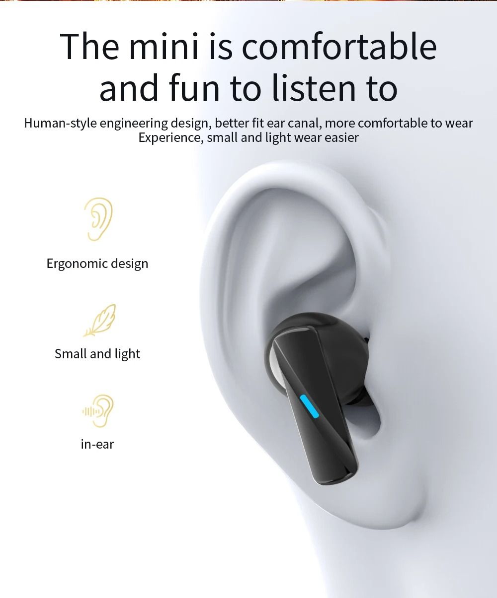 NEW Bluetooth Earphones Earbuds True Wireless Earphone Noise Cancelling Update Bluetooth 5.3 Headset HD Music Headphone In-Ear Handsfree With Mic