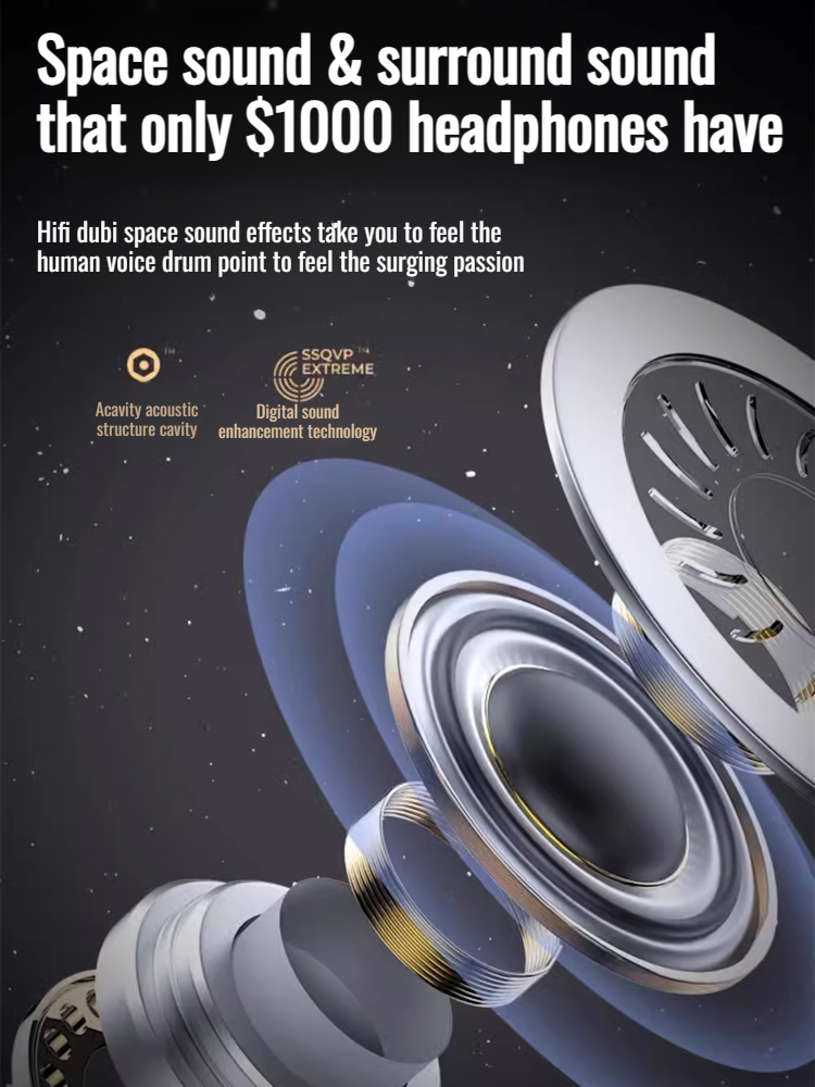 Original Bluetooth Earphones Sport Wireless Headphones With Mic Waterproof Hifi Stereo Wireless Earbuds Surround Sound