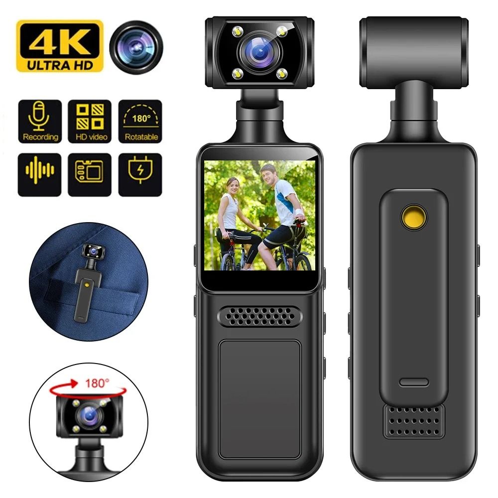 Ultra HD 4K WiFi Action Camera Portable Digital Video Recorder Mini Sports Camera DV Night Vision Police BodyCam Small Camcorder