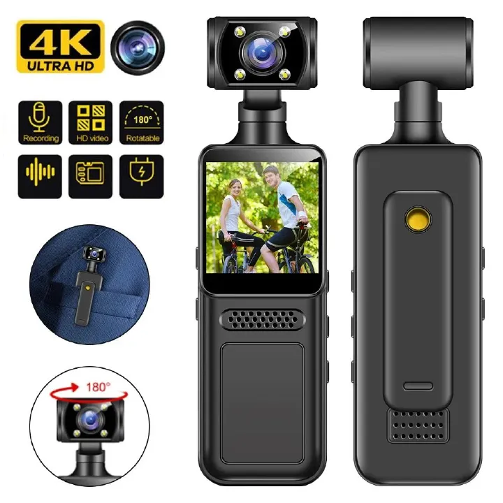 Ultra HD 4K WiFi Action Camera Portable Digital Video Recorder Mini Sports Camera DV Night Vision Police BodyCam Small Camcorder