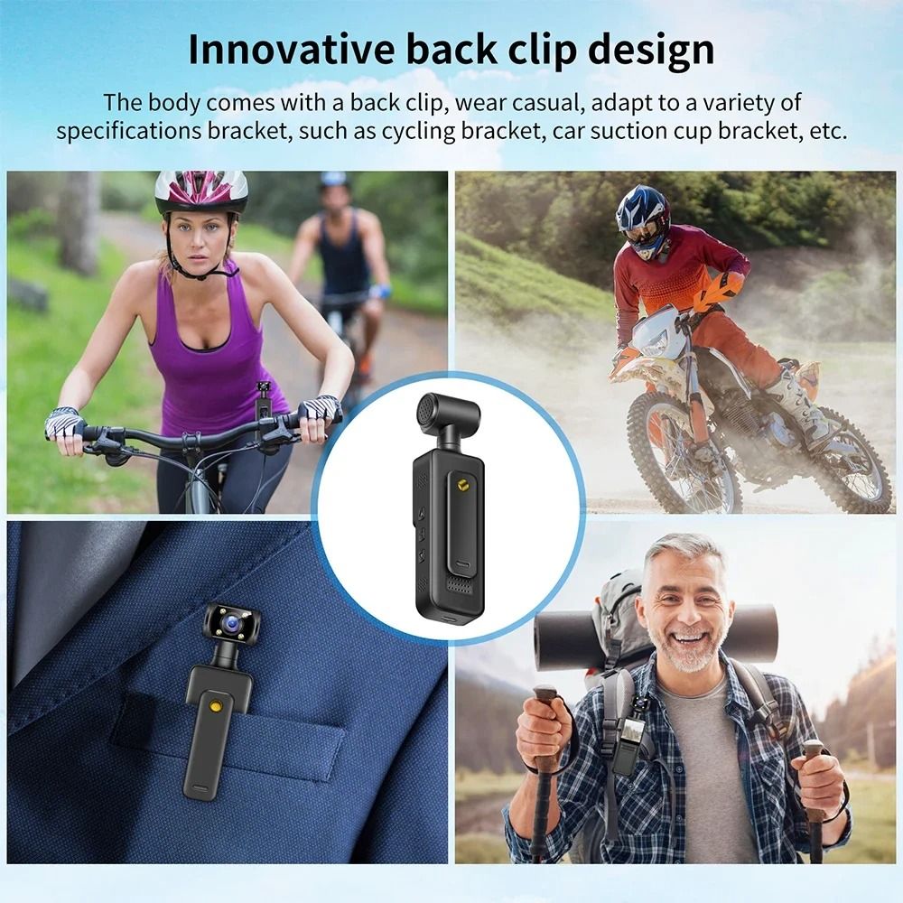 Ultra HD 4K WiFi Action Camera Portable Digital Video Recorder Mini Sports Camera DV Night Vision Police BodyCam Small Camcorder