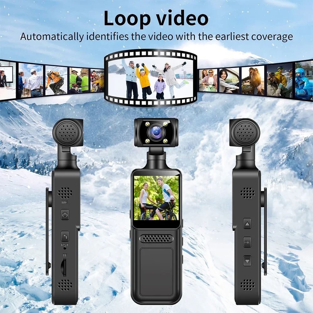 Ultra HD 4K WiFi Action Camera Portable Digital Video Recorder Mini Sports Camera DV Night Vision Police BodyCam Small Camcorder