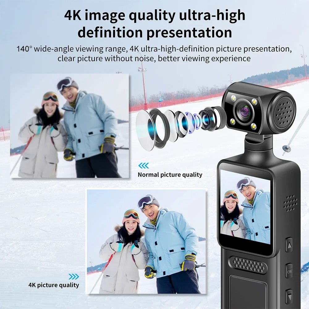 Ultra HD 4K WiFi Action Camera Portable Digital Video Recorder Mini Sports Camera DV Night Vision Police BodyCam Small Camcorder