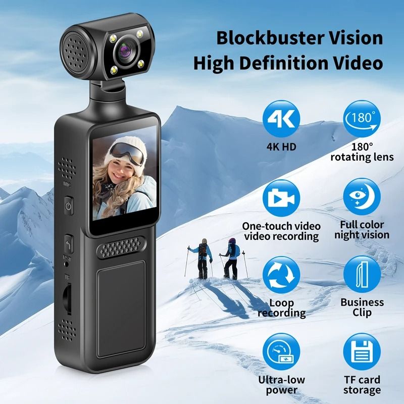 Ultra HD 4K WiFi Action Camera Portable Digital Video Recorder Mini Sports Camera DV Night Vision Police BodyCam Small Camcorder