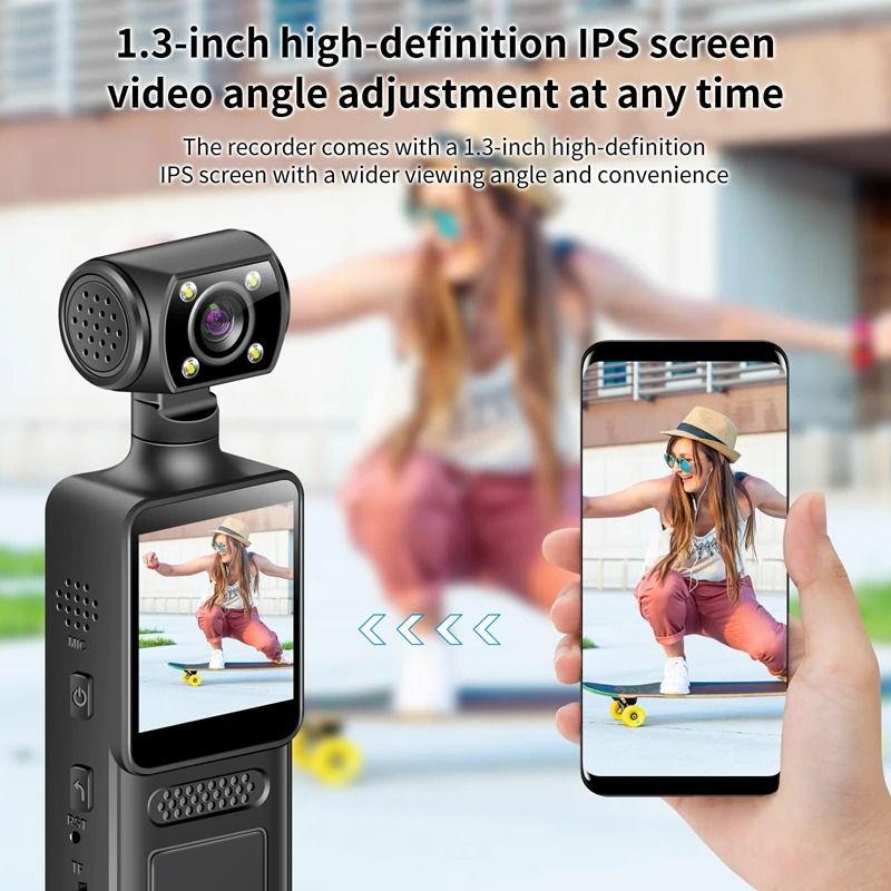 Ultra HD 4K WiFi Action Camera Portable Digital Video Recorder Mini Sports Camera DV Night Vision Police BodyCam Small Camcorder