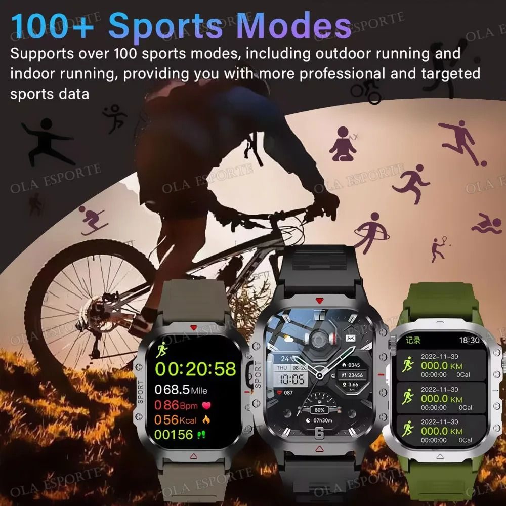 New Sports Smart Watches Music Player Calorie Fitness Smartwatches Tracker Multiple Modes Compatible With Android/IOS Phones