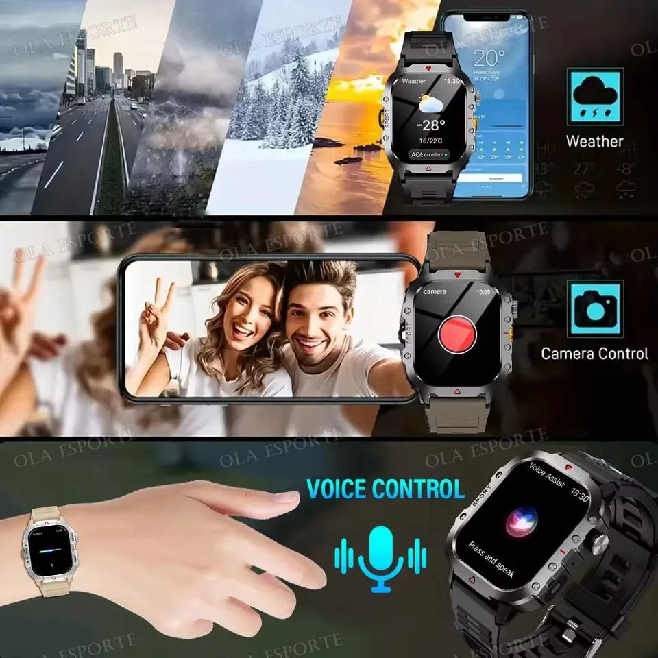 New Sports Smart Watches Music Player Calorie Fitness Smartwatches Tracker Multiple Modes Compatible With Android/IOS Phones
