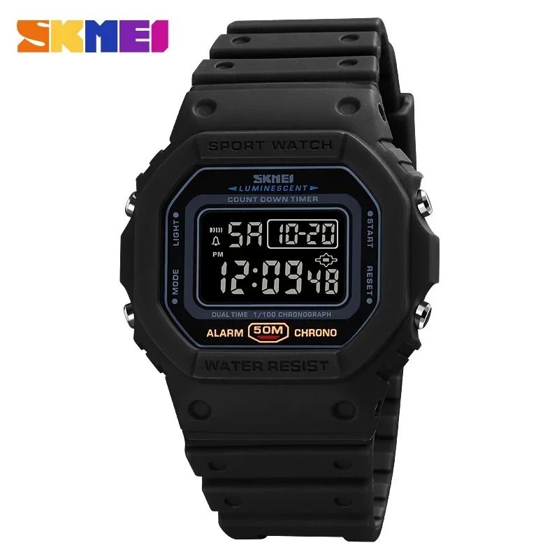 SKMEI 1628 Military Digital Watch for Men Sports Waterproof Shockproof Mens Wristwatches LED Didplay Alarm Clock