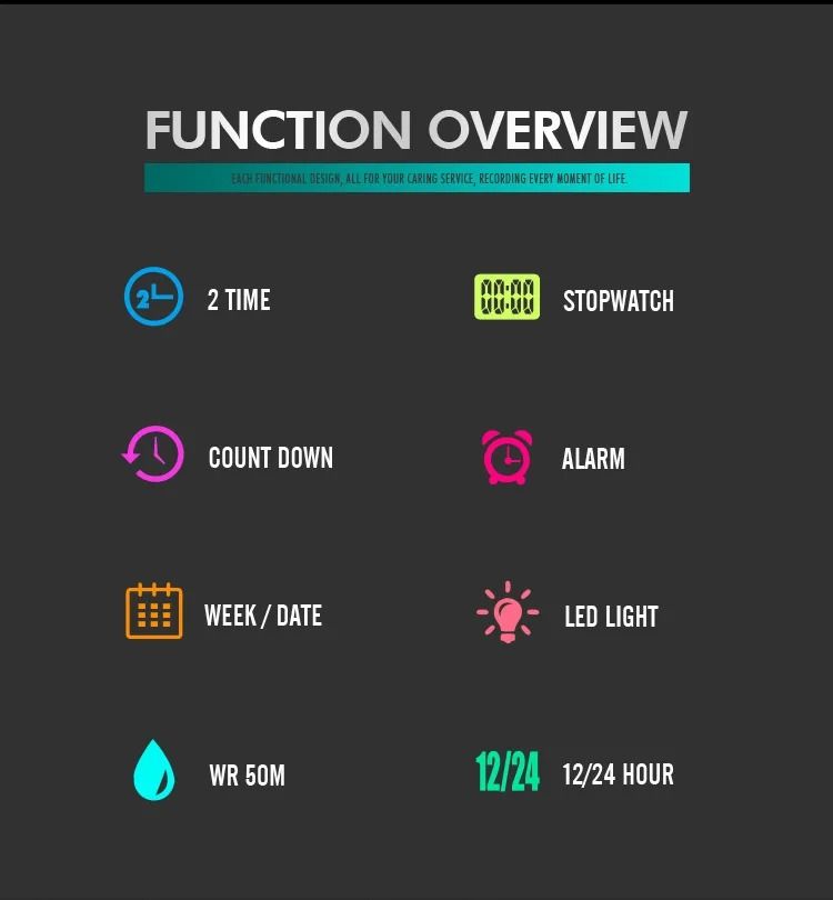 SKMEI 1628 Military Digital Watch for Men Sports Waterproof Shockproof Mens Wristwatches LED Didplay Alarm Clock