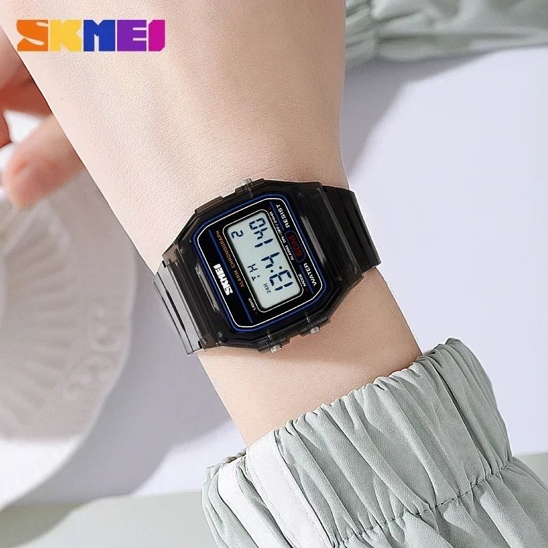 SKMEI 2056 Electronic Waterproof Sports Watch for Men Women Countdown Boy Girl Digital Date Wristwatches