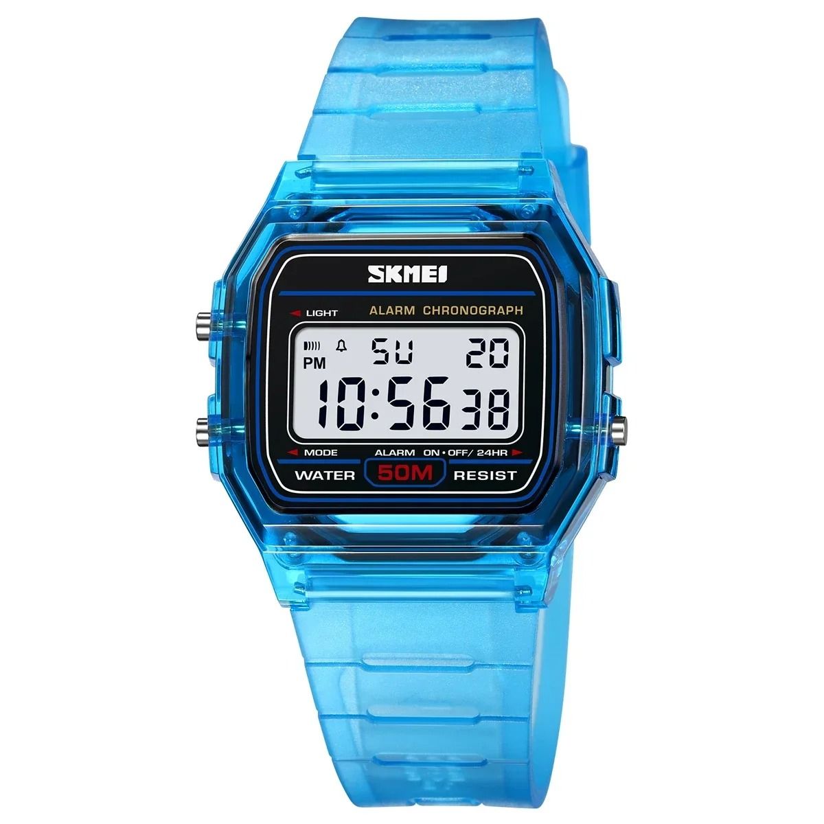 SKMEI 2056 Electronic Waterproof Sports Watch for Men Women Countdown Boy Girl Digital Date Wristwatches
