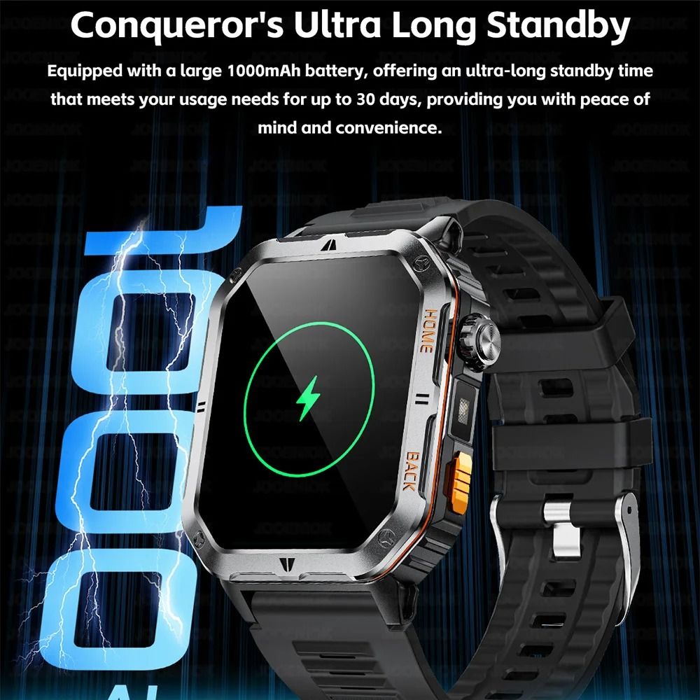 New 2026 Smart Watches 1000mAh Battery Outdoor Sports Smart Watch 2.01 inch HD Screen LED Flashlight Bluetooth Talking SmartWatches For Men Women