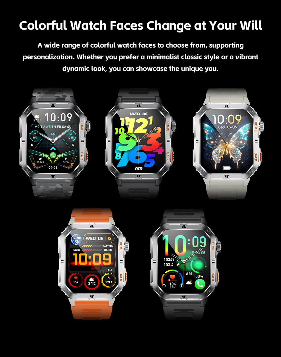 New 2026 Smart Watches 1000mAh Battery Outdoor Sports Smart Watch 2.01 inch HD Screen LED Flashlight Bluetooth Talking SmartWatches For Men Women