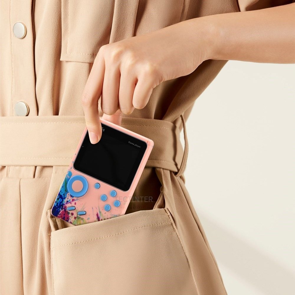 2Players 500 Games  in 1 Video Game Consoles Retro Portable Mini Handheld Game 3.0 Inch Color Pocket TV Game Console Handheld Player Gift