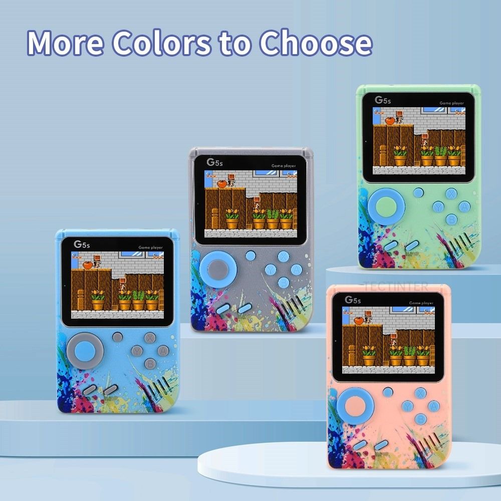 2Players 500 Games  in 1 Video Game Consoles Retro Portable Mini Handheld Game 3.0 Inch Color Pocket TV Game Console Handheld Player Gift