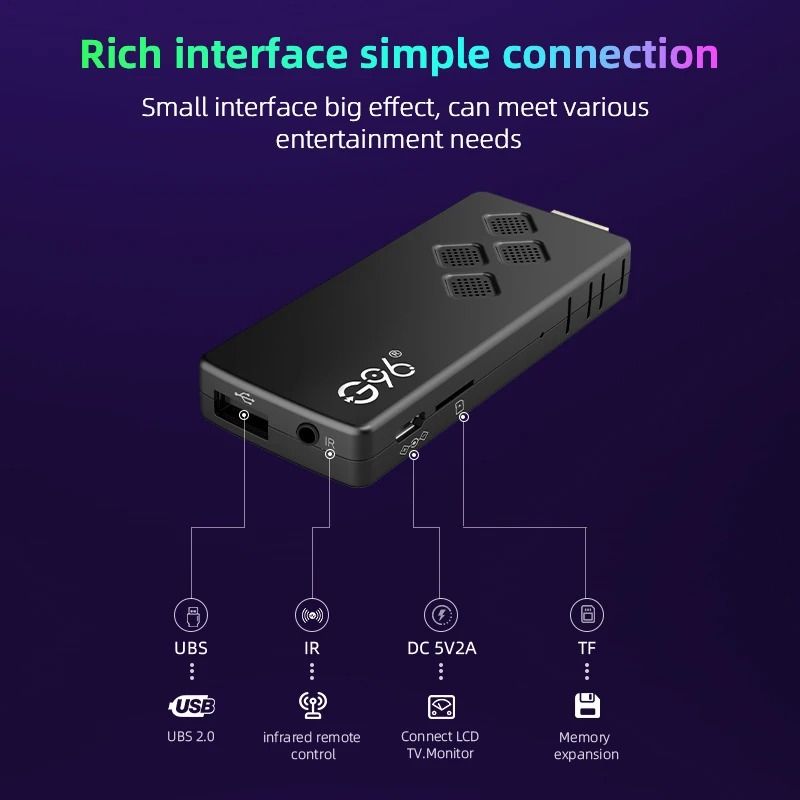 G96 High-performance Android 13.0 8k ATV H313 2GB RAM 8GB ROM Smart TV Stick Infrared Remote Control TV BOX Dual Wifi
