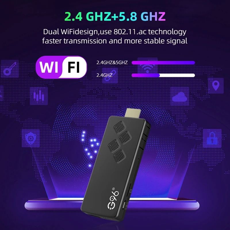G96 High-performance Android 13.0 8k ATV H313 2GB RAM 8GB ROM Smart TV Stick Infrared Remote Control TV BOX Dual Wifi