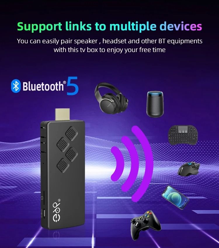 G96 High-performance Android 13.0 8k ATV H313 2GB RAM 8GB ROM Smart TV Stick Infrared Remote Control TV BOX Dual Wifi
