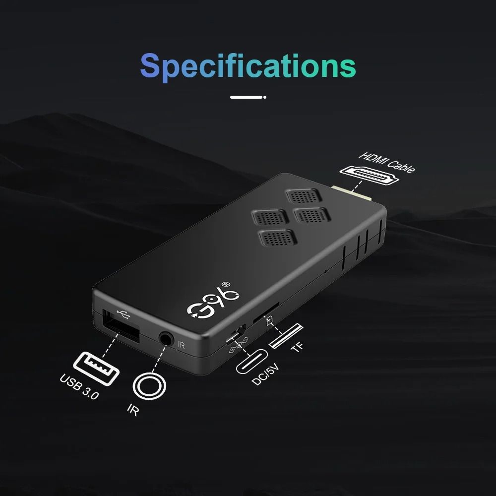 G96 High-performance Android 13.0 8k ATV H313 2GB RAM 8GB ROM Smart TV Stick Infrared Remote Control TV BOX Dual Wifi