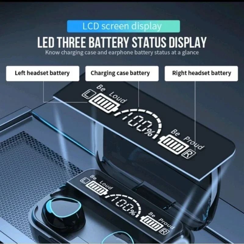 New Update Bluetooth Earphones Wireless Earphones TWS Waterproof Earbuds Sports Running Earpods With Charging Box Power Bank For All Phones