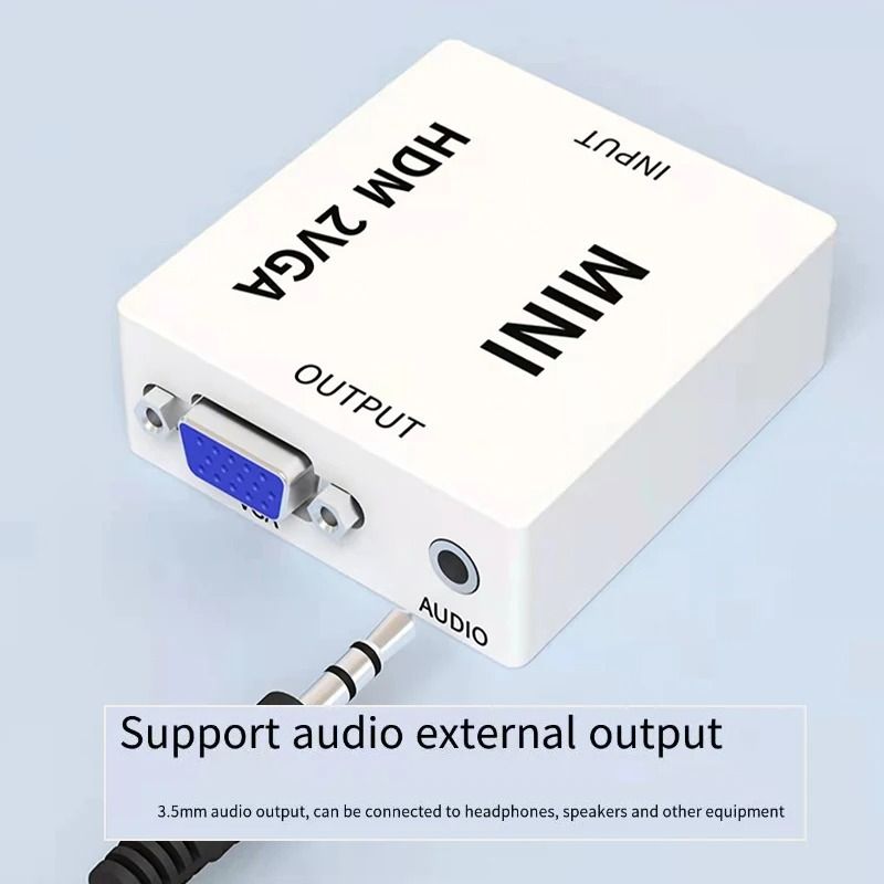 HD 1080P VGA to HDMI Adapter HDMI to VGA Converter with Audio Interface HDMI-compatible Adapter for Notebook Xbox360 DVD PS3 PC