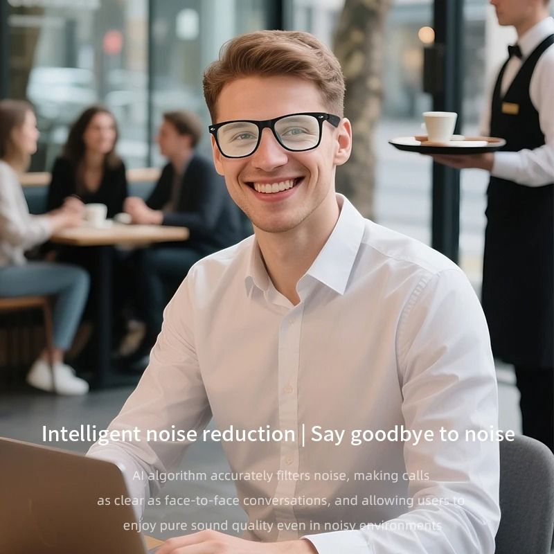 New AI Translation Smart Glasses Bluetooth Call Headphones UV Protective Lenses Connected Bezel Outdoor Sports Sunglasses