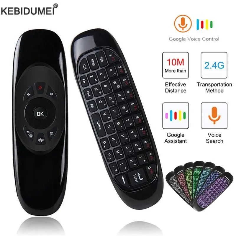 C120 Backlight Air Mouse 2.4G RF Wireless Mini Keyboard Smart Gyroscope Keyboard Game Play Remote Control For Android Smart TV Box