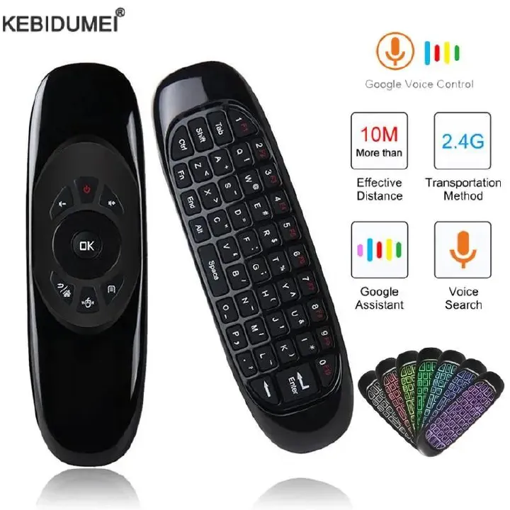 C120 Backlight Air Mouse 2.4G RF Wireless Mini Keyboard Smart Gyroscope Keyboard Game Play Remote Control For Android Smart TV Box