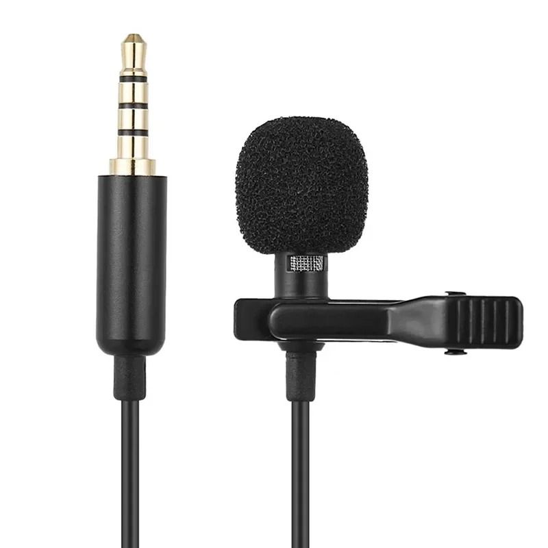Portable 1.5m Lavalier Mini Microphone Condenser Clip-on Lapel Mic Wired USB 3.5mm Type-C Microfon For Phone for Mac Laptop PC