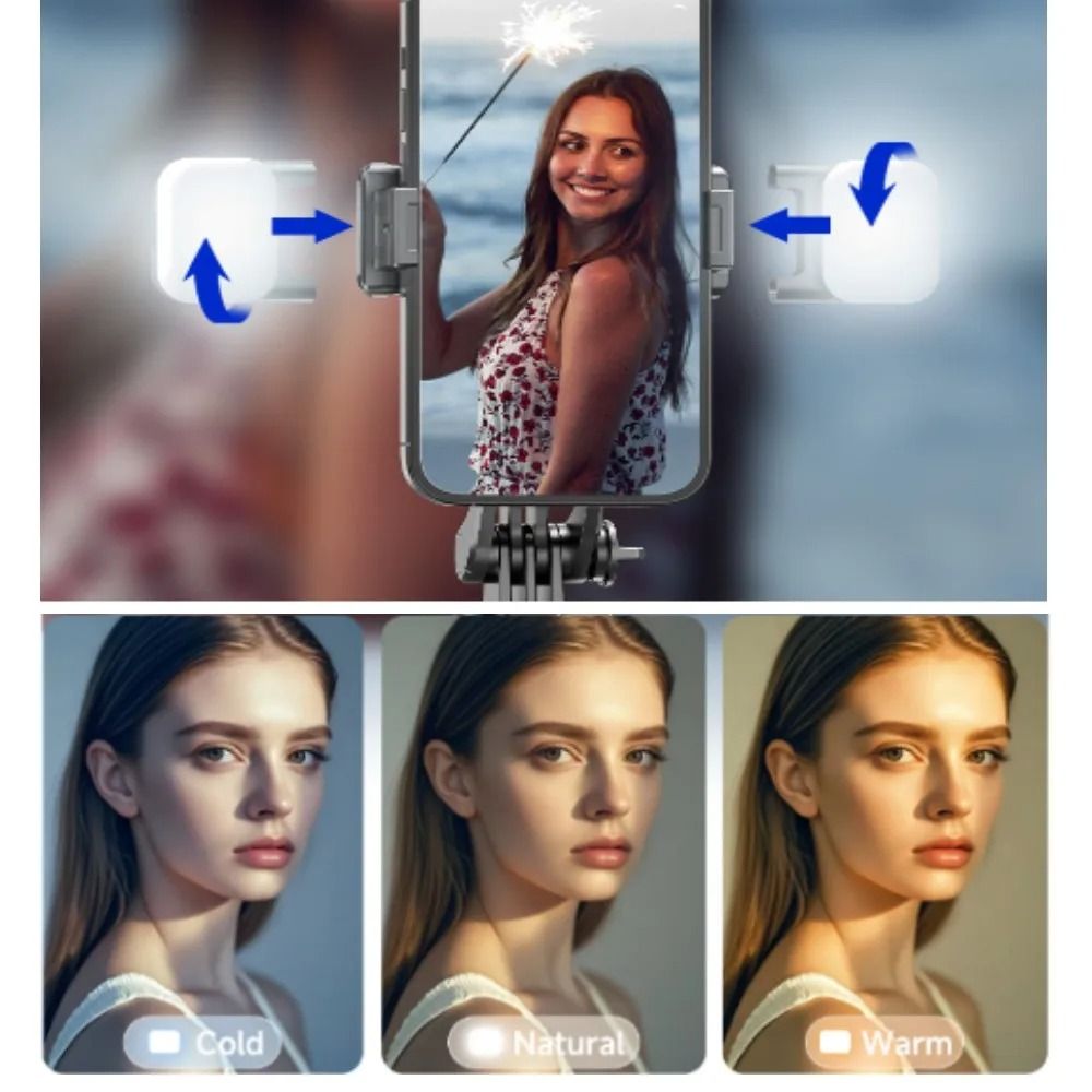 Phone Selfie Stick Tripod Wireless Phone Holder With 1708mm Long 8-Section Pole Bluetooth Remote 360° Rotation 1/4 Interface For Phone Camera Vlog Photo Video