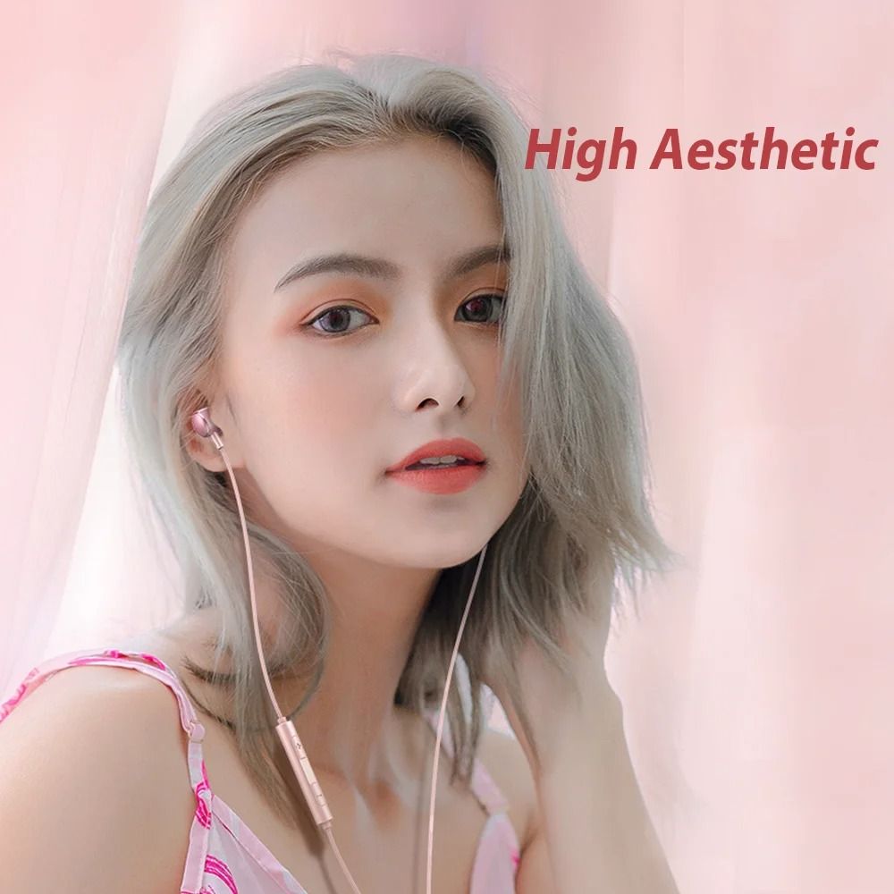 Metal Copper Driver Type-C Wired Earphone HiFi Stereo With Mic Headphone Running Bass Stereo Headset Music Earbuds Earplug With Mic For All Smart Phones