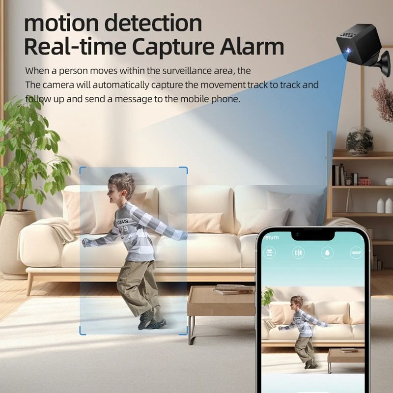 New Mini 1080P HD Wireless WiFi IP Camera Smart Home Monitor CCTV  Security Night Vision Protection Remote Video Surveillance  Camera  Hidden Cameras