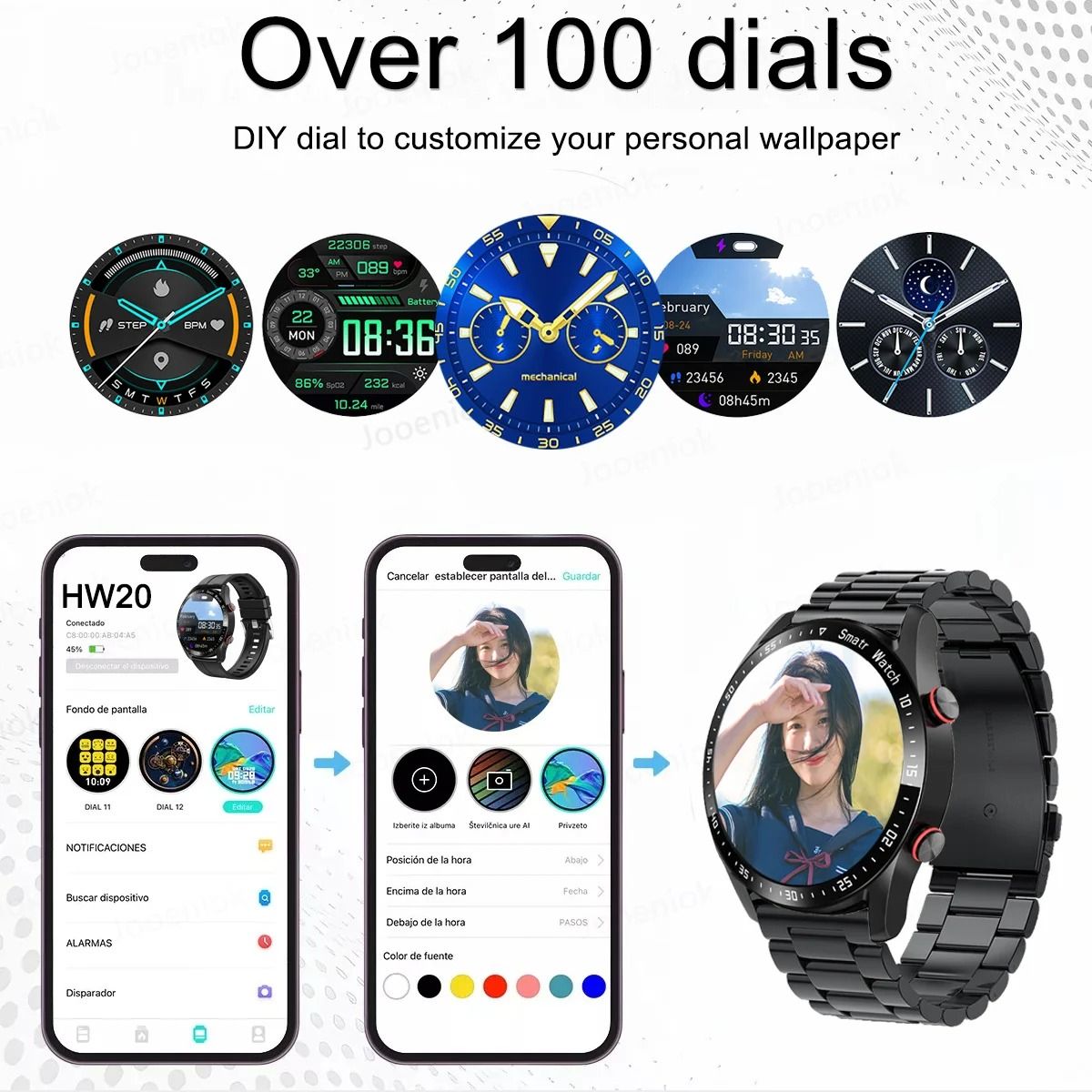 2026 New Steel Smart Watches Men/Women Smart Watch Bluetooth Call Wristwatch Fitness Bracelet Heart Rate Blood Pressure Monitor Tracker Sports Smartwatch LiGe