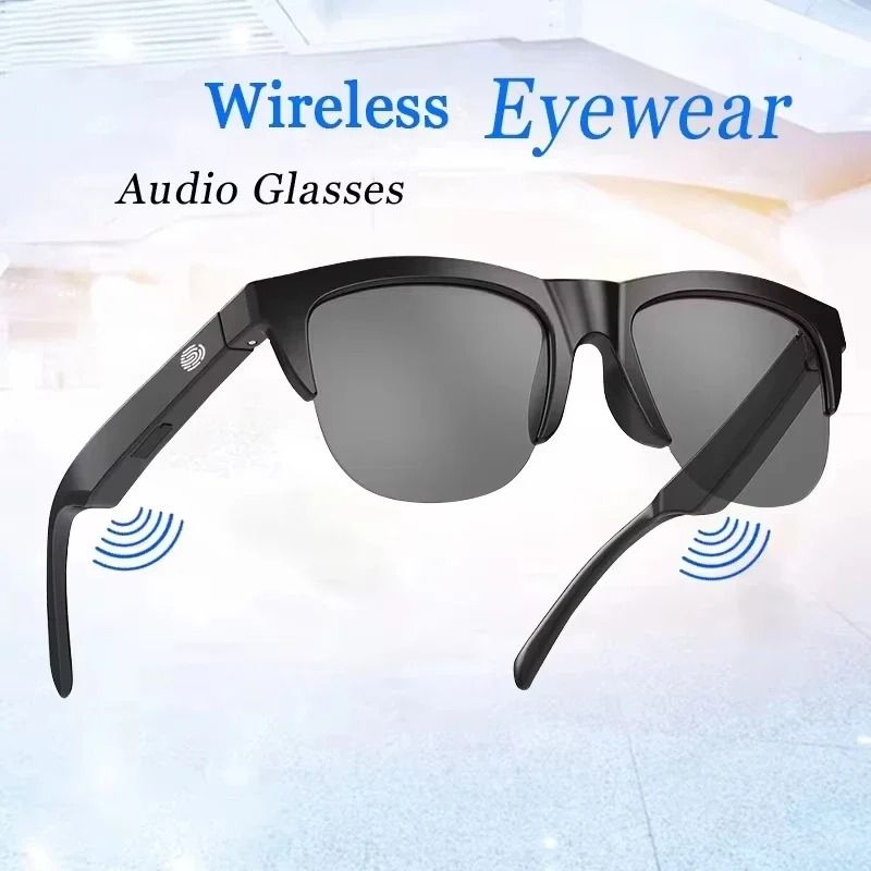 New Smart Glasses Bluetooth V5.3 Sunglasses Glasses Call Outdoor Sports Headphones HIFI Black Technology Anti-touch UV For Men And Women