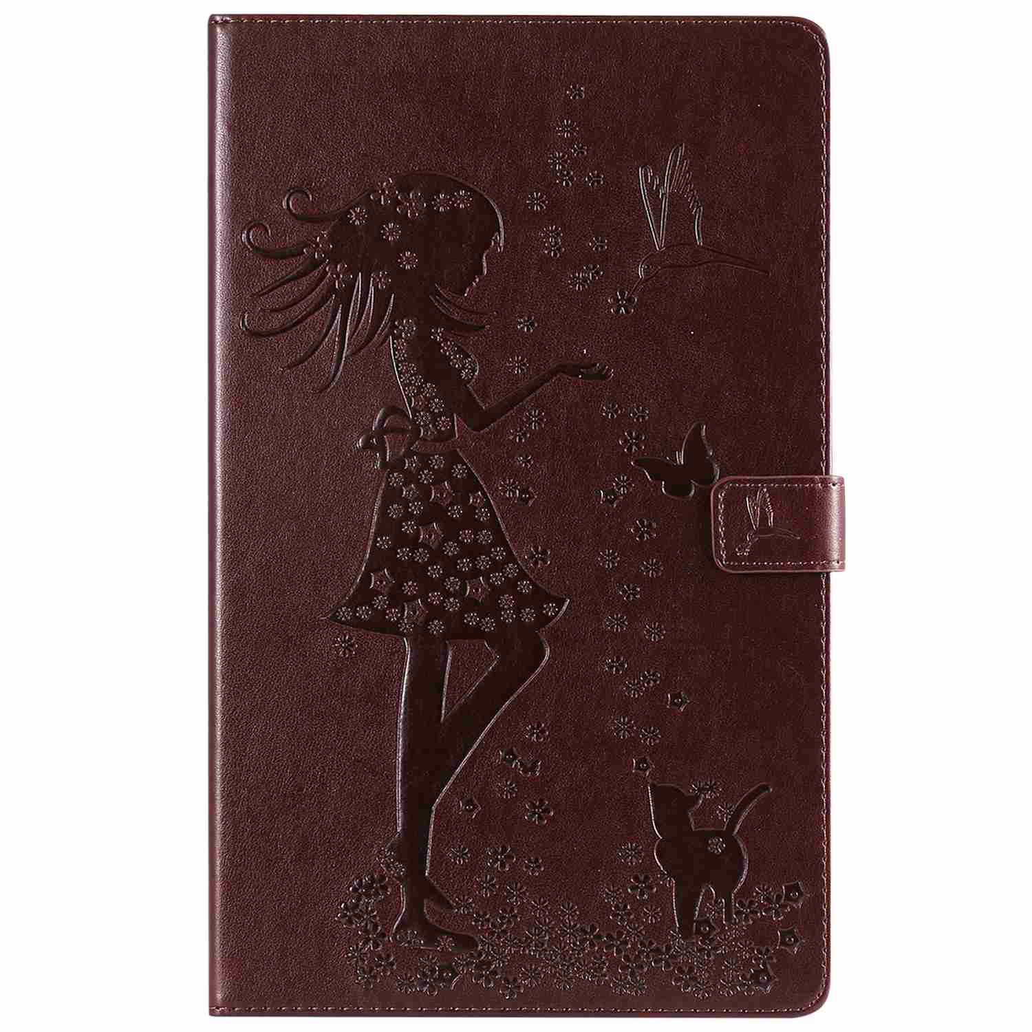 Leather Tablet Case for Kindle Fire HD10 2017,Bracket Type Tablet PC Case with Card Slot Shockproof PU Leather Case Flip Wallet Protective Cover