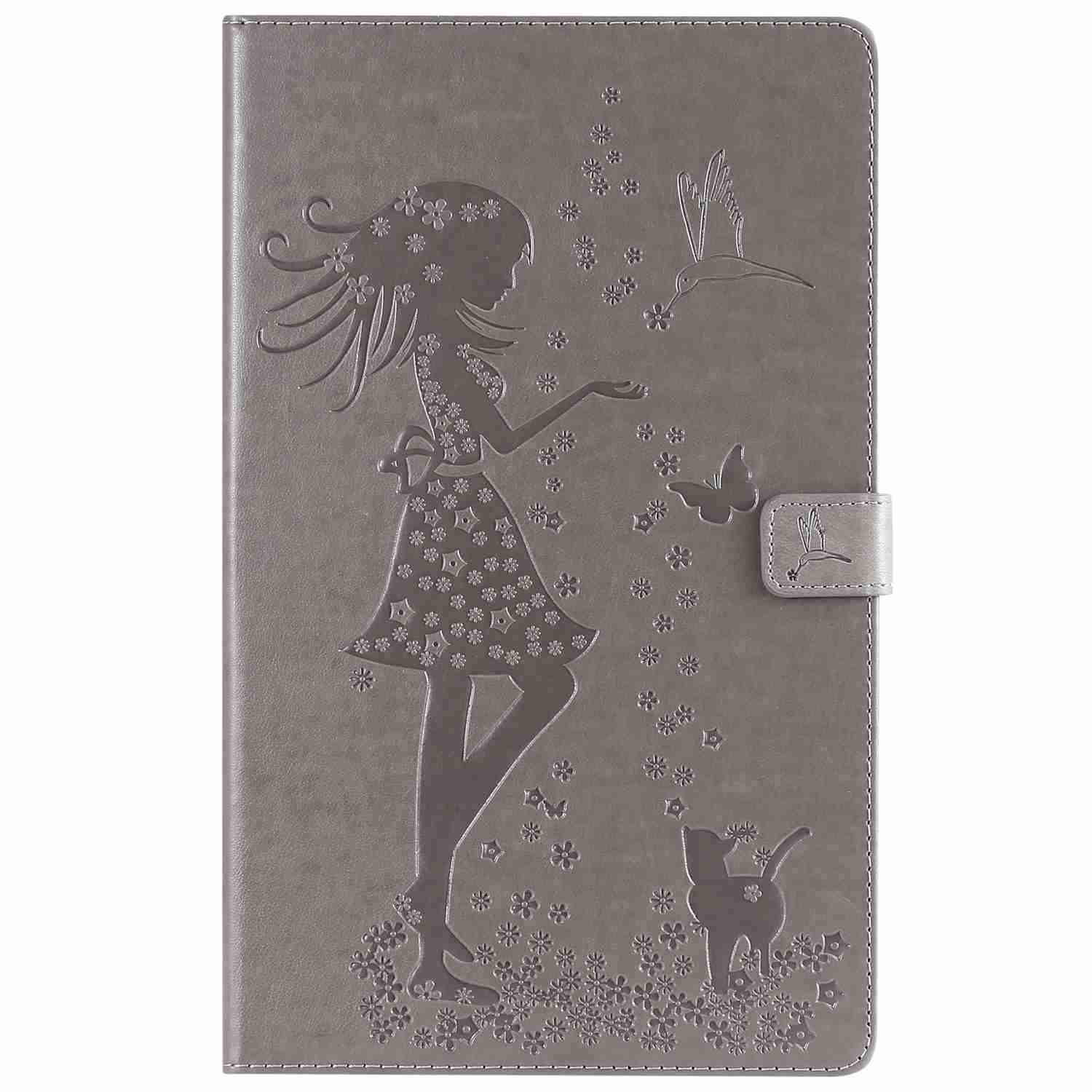 Leather Tablet Case for Kindle Fire HD10 2017,Bracket Type Tablet PC Case with Card Slot Shockproof PU Leather Case Flip Wallet Protective Cover