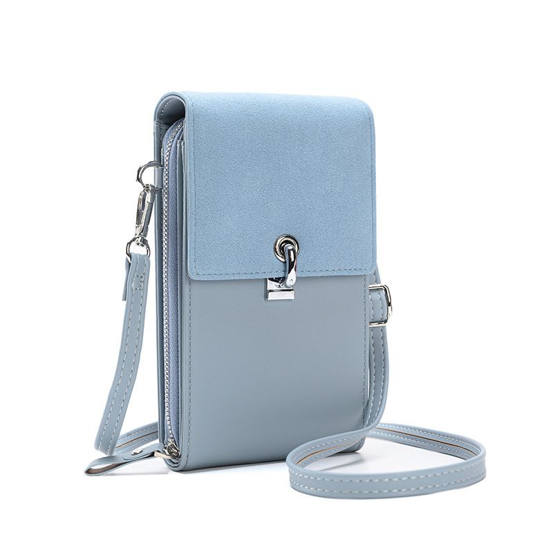 Lady Multifunctional PU Leather Phone Wallet Bag Adjustable Strap Mini Crossbody Bags with Card Holder