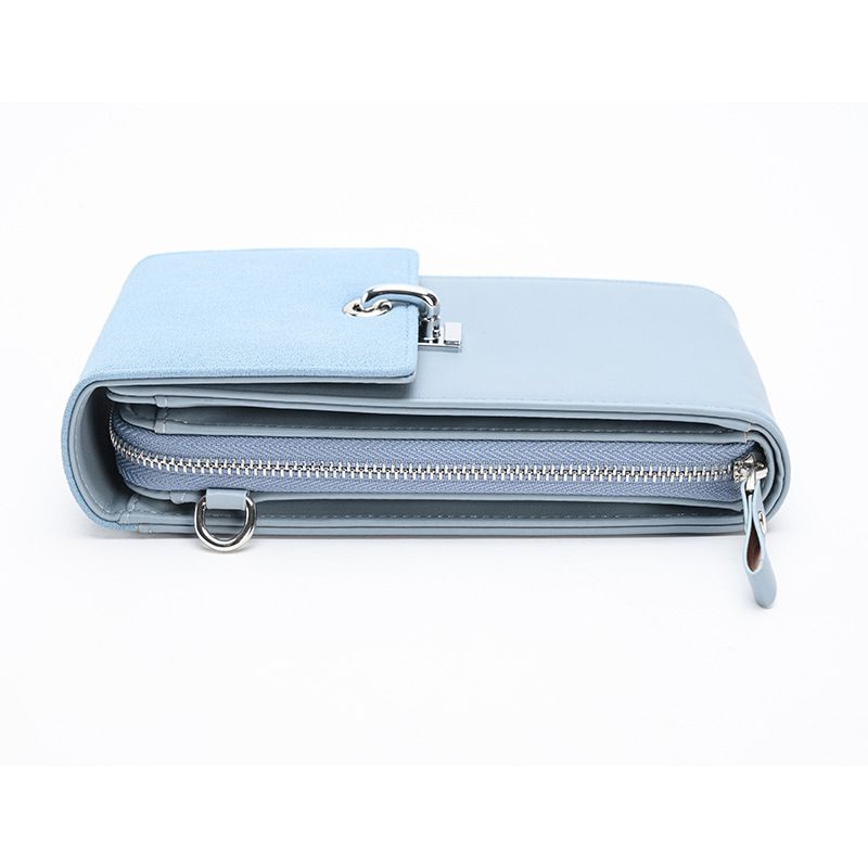 Lady Multifunctional PU Leather Phone Wallet Bag Adjustable Strap Mini Crossbody Bags with Card Holder