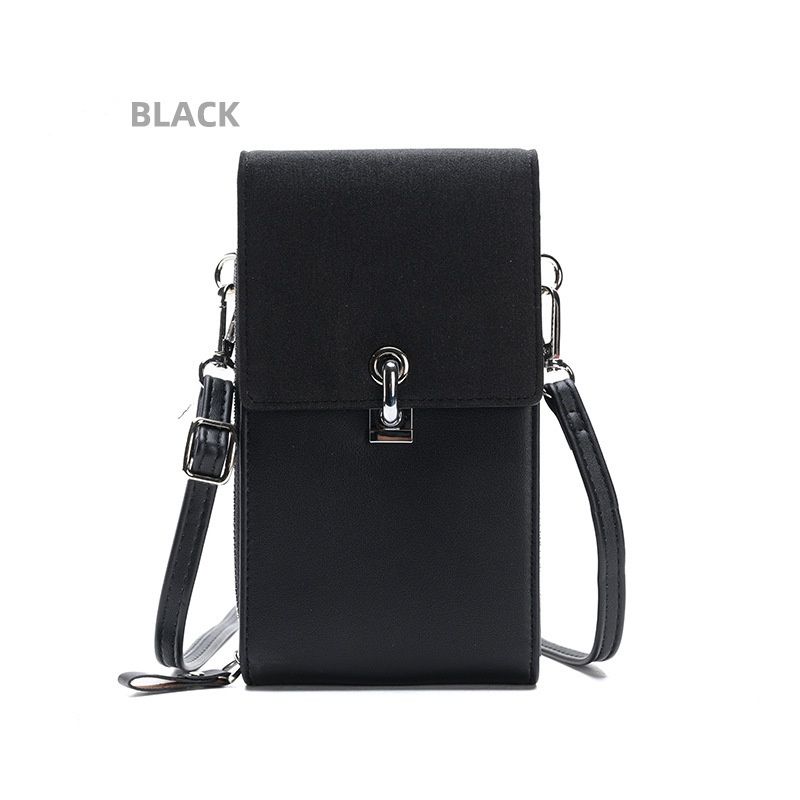 Lady Multifunctional PU Leather Phone Wallet Bag Adjustable Strap Mini Crossbody Bags with Card Holder