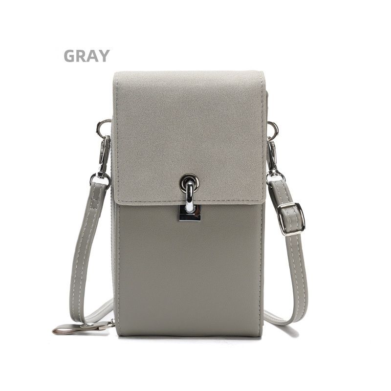 Lady Multifunctional PU Leather Phone Wallet Bag Adjustable Strap Mini Crossbody Bags with Card Holder