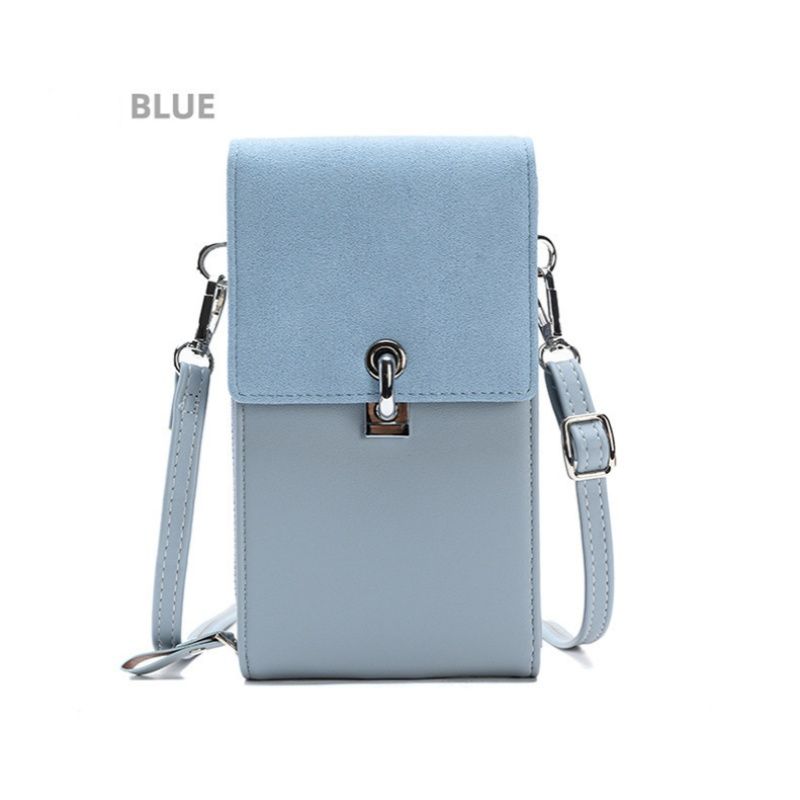Lady Multifunctional PU Leather Phone Wallet Bag Adjustable Strap Mini Crossbody Bags with Card Holder