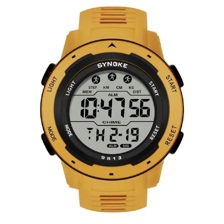 Fashion Men Multi-functional Sport Watch Outdoor Waterproof Week Date Display Digital Watches with Alarm Clock & Stopwatch Function
