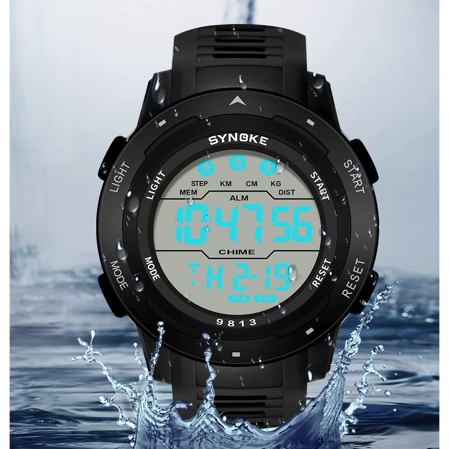 Fashion Men Multi-functional Sport Watch Outdoor Waterproof Week Date Display Digital Watches with Alarm Clock & Stopwatch Function
