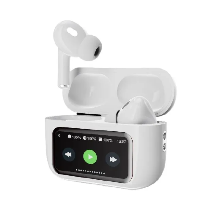 A9 Pro Smart Touch Screen True Wireless Earbuds TWS Bluetooth 5.4 Stereo Game Earphone HIFI Noise Reduction Music Headphone