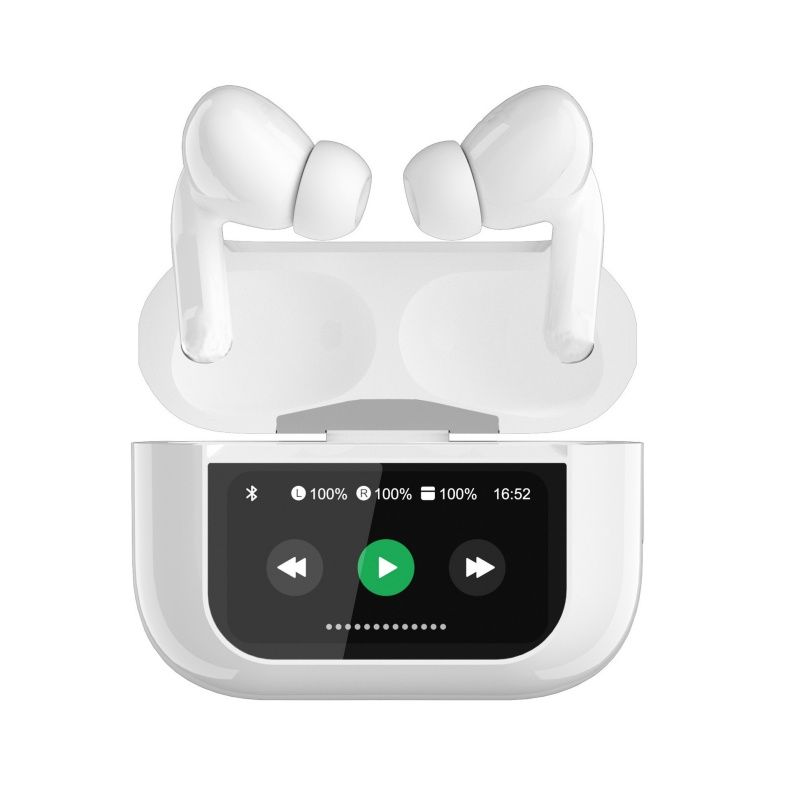 A9 Pro Smart Touch Screen True Wireless Earbuds TWS Bluetooth 5.4 Stereo Game Earphone HIFI Noise Reduction Music Headphone