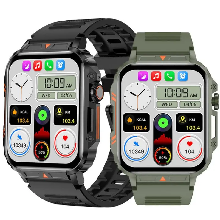 New L81 1.95 Inch Large Screen Smart Watch Outdoor IP 68 Waterproof Bluetooth Calling Sport Watches Health Monitoring Smartwatch