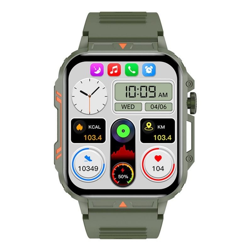 New L81 1.95 Inch Large Screen Smart Watch Outdoor IP 68 Waterproof Bluetooth Calling Sport Watches Health Monitoring Smartwatch