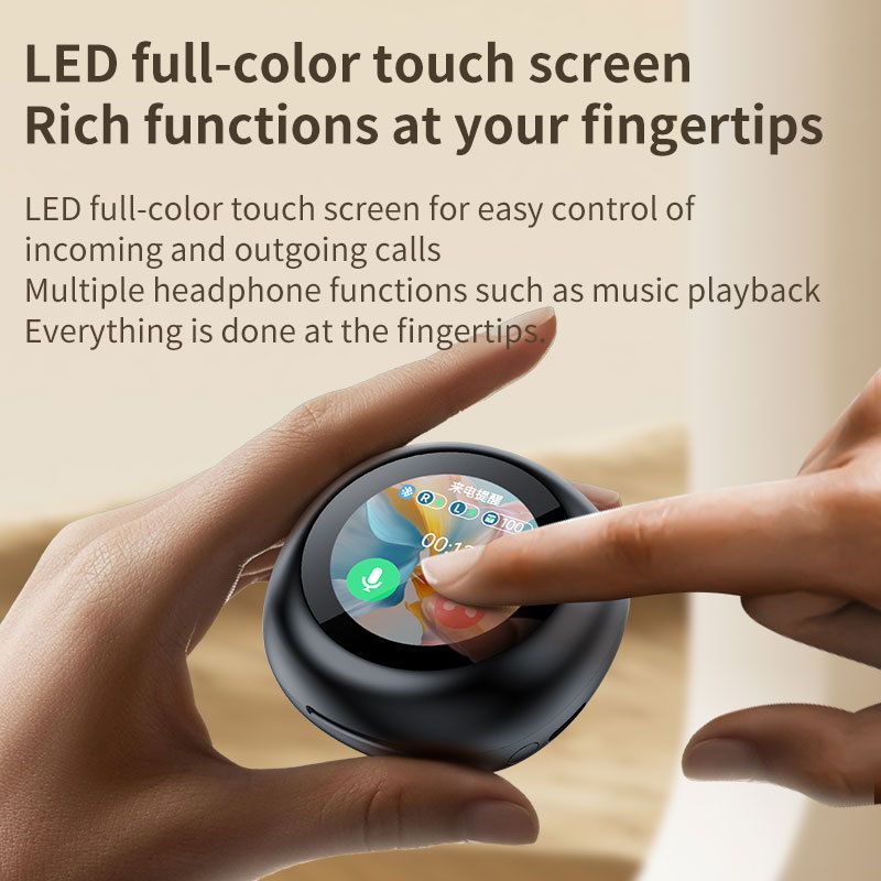 Smart Color Touch Screen TWS Earbuds HIFI ANC+ENC Noise Reduction Music Headphone True Wireless Bluetooth 5.4 Stereo Game Earphone