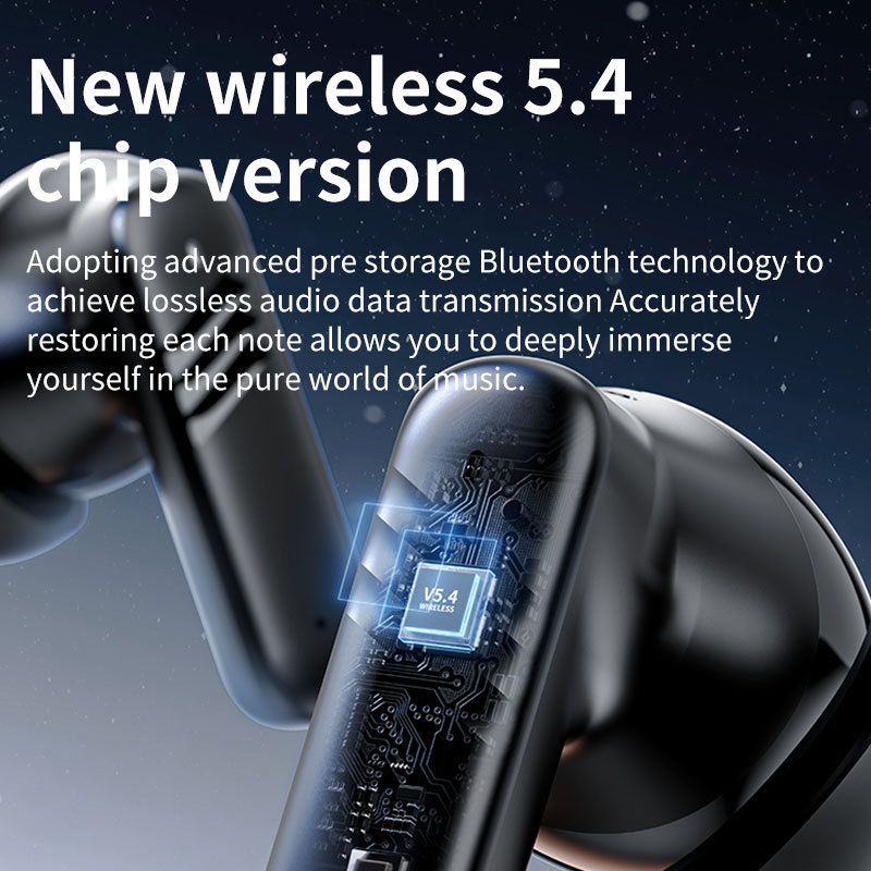 Smart Color Touch Screen TWS Earbuds HIFI ANC+ENC Noise Reduction Music Headphone True Wireless Bluetooth 5.4 Stereo Game Earphone