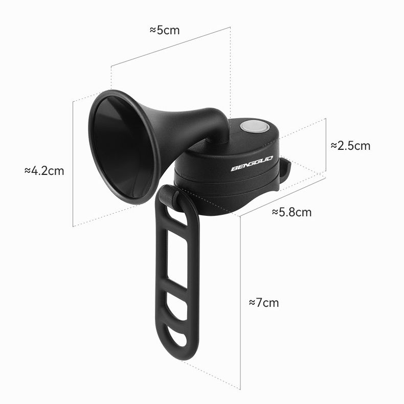 Outdoor Safe Riding Bicycle Bell 5 Modes Rechargeable Bike Electric Horn Clear Sound Cycling Alarm Bells